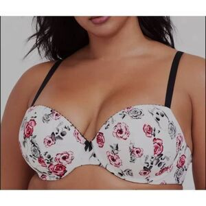 Torrid Curve Body Skull Floral Demi Bra 48D